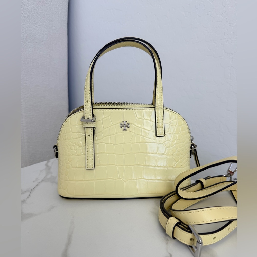 Tory Burch Emerson Patent Leather Satchel Crossbody Mini